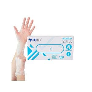 Guante desechable de nitrilo-vinilo talla L  - caja x 100 unidades
